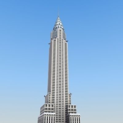 Chrysler Building New York Low-poly 3D model_1
