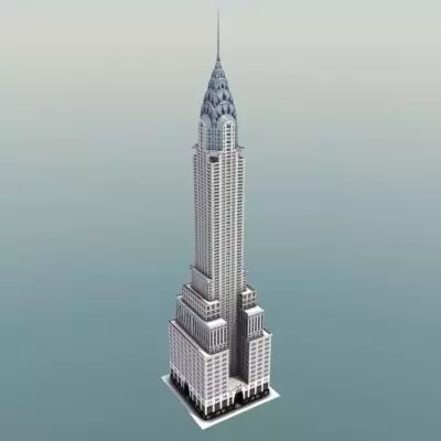 Chrysler Building New York Low-poly 3D model_0