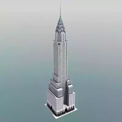 Chrysler Building New York Low-poly 3D model