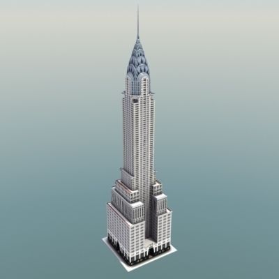 Chrysler Building New York 3D Model Game ready .max .obj ...