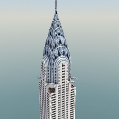 Chrysler Building New York 3D Model Game ready .max .obj ...
