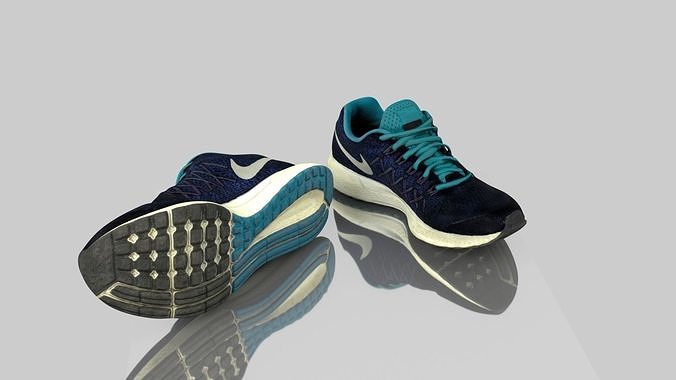 Sneakers pair of running shoes Low-poly 3D model