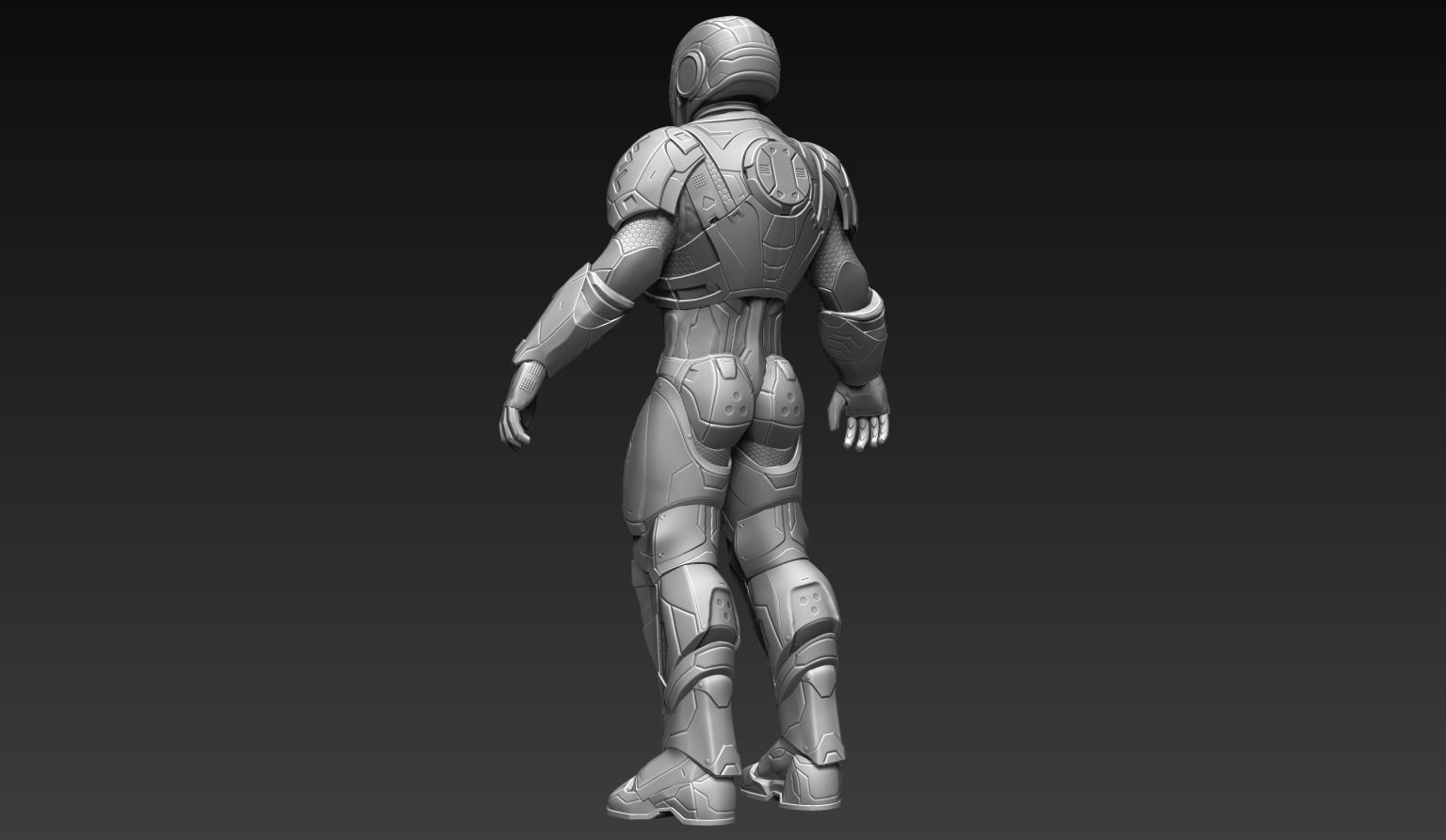 Sci-Fi Assault Trooper Concept 3D model_9