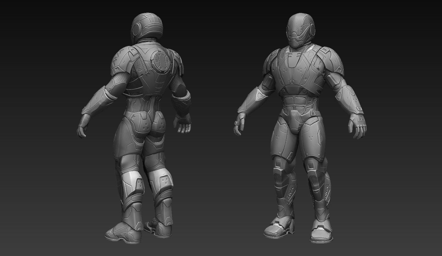 Sci-Fi Assault Trooper Concept 3D model_22