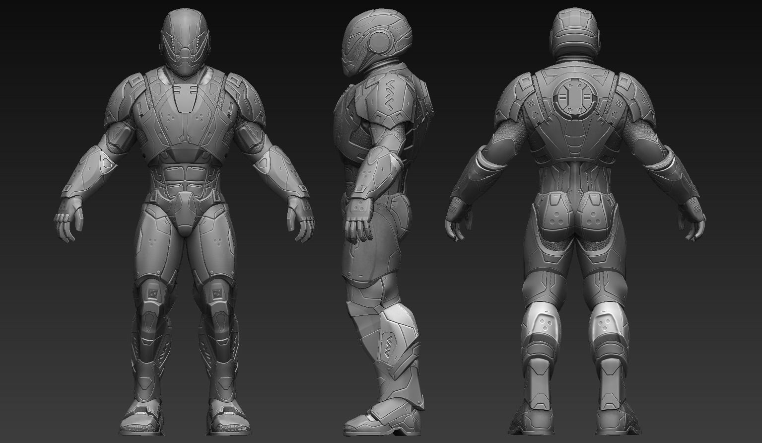 Sci-Fi Assault Trooper Concept 3D model_23