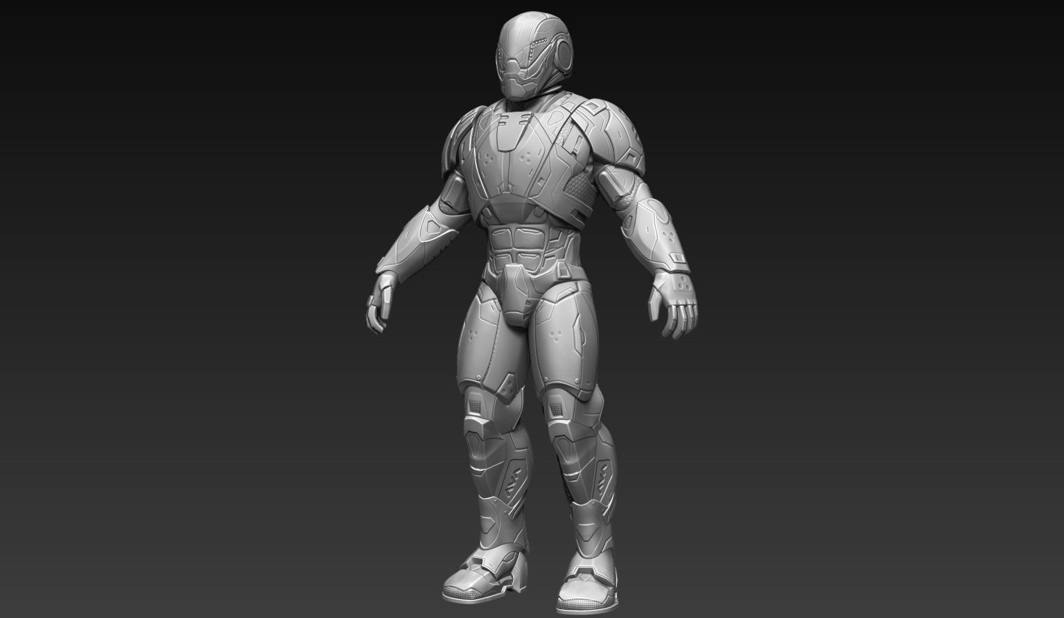 Sci-Fi Assault Trooper Concept 3D model_6