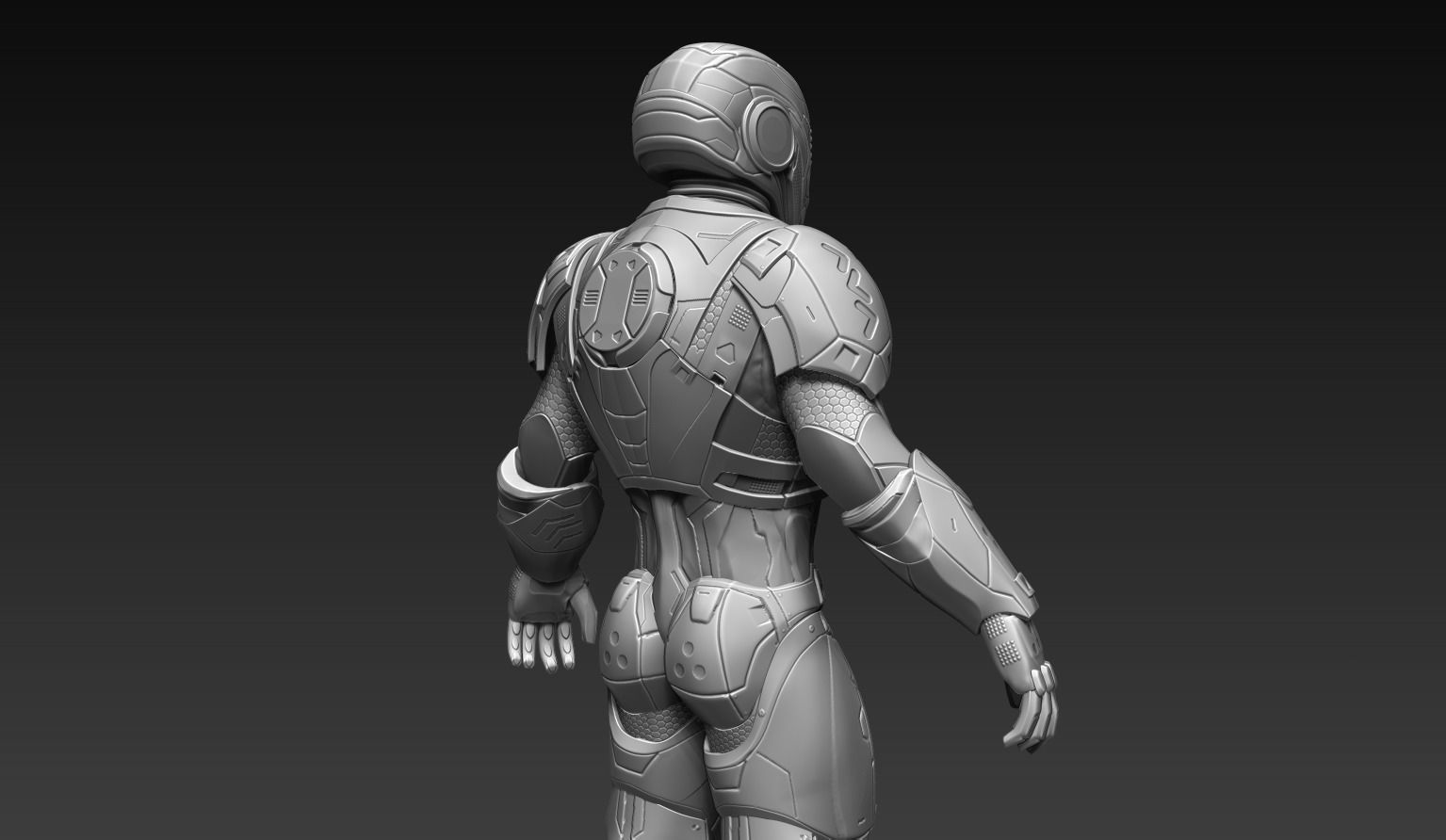Sci-Fi Assault Trooper Concept 3D model_15