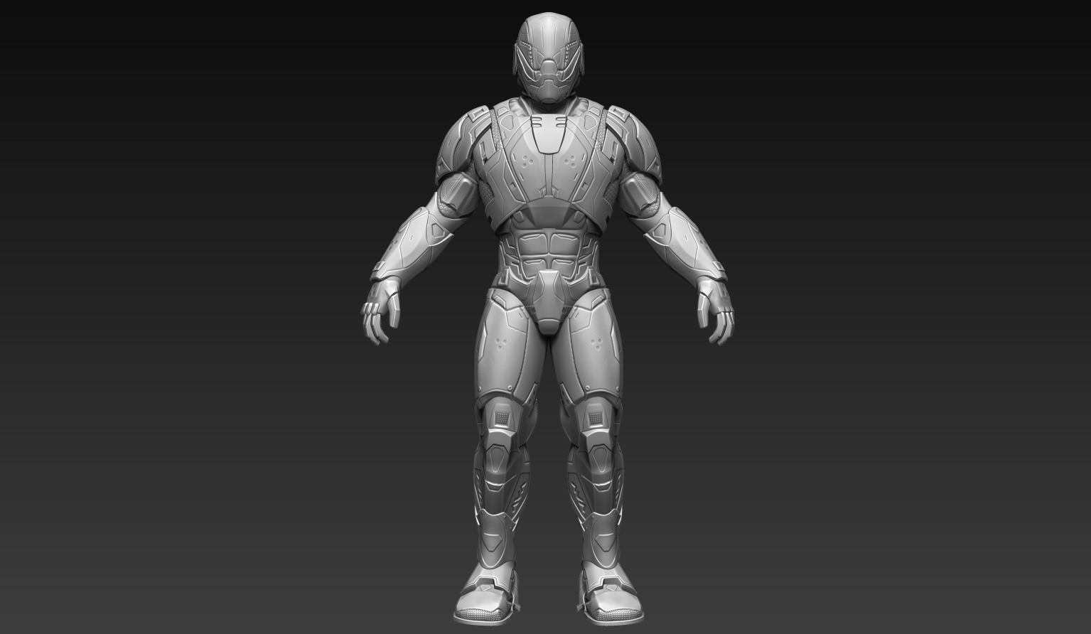 Sci-Fi Assault Trooper Concept 3D model_5