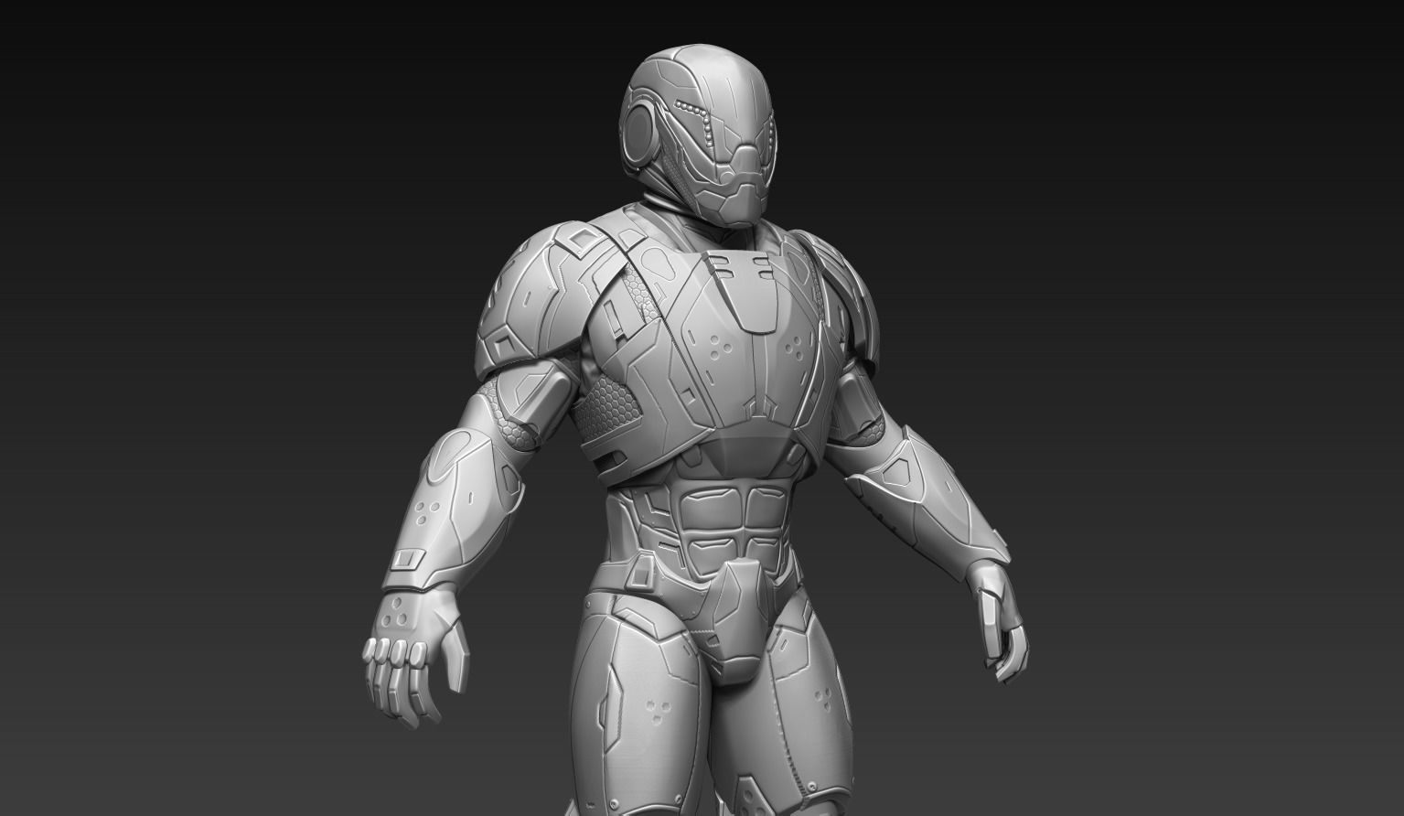 Sci-Fi Assault Trooper Concept 3D model_11