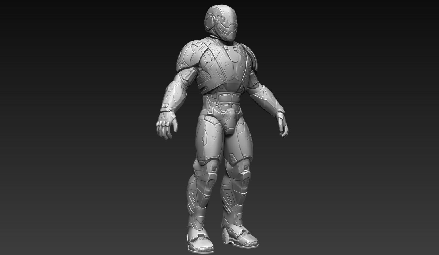 Sci-Fi Assault Trooper Concept 3D model_4