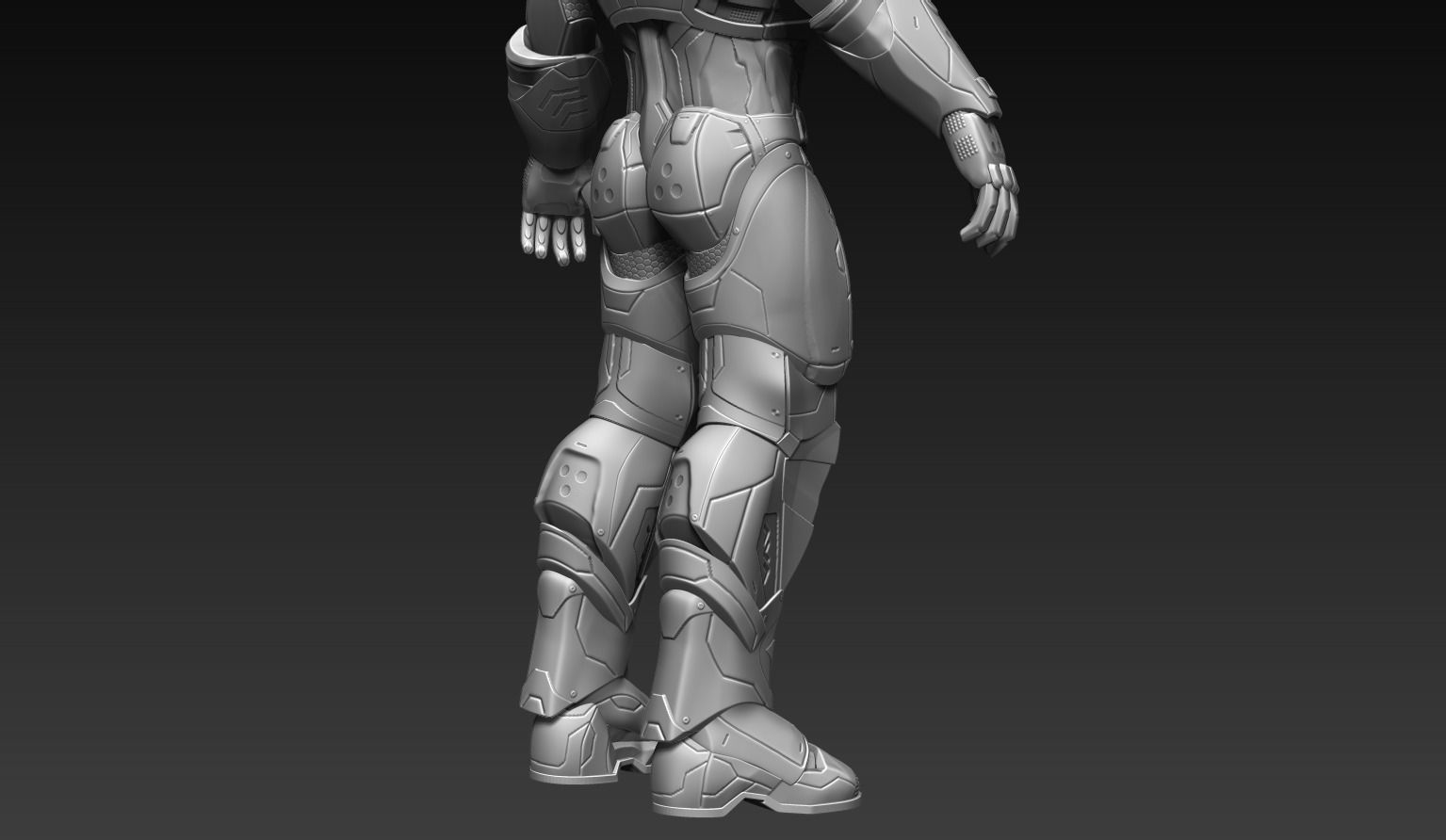 Sci-Fi Assault Trooper Concept 3D model_17