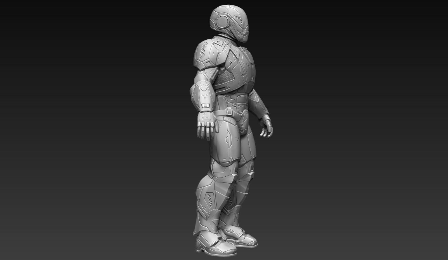 Sci-Fi Assault Trooper Concept 3D model_13