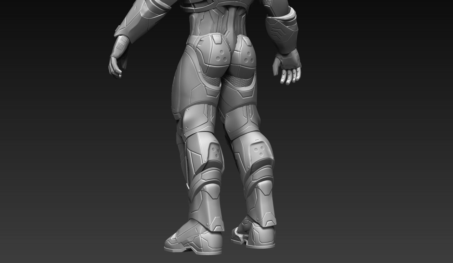 Sci-Fi Assault Trooper Concept 3D model_18