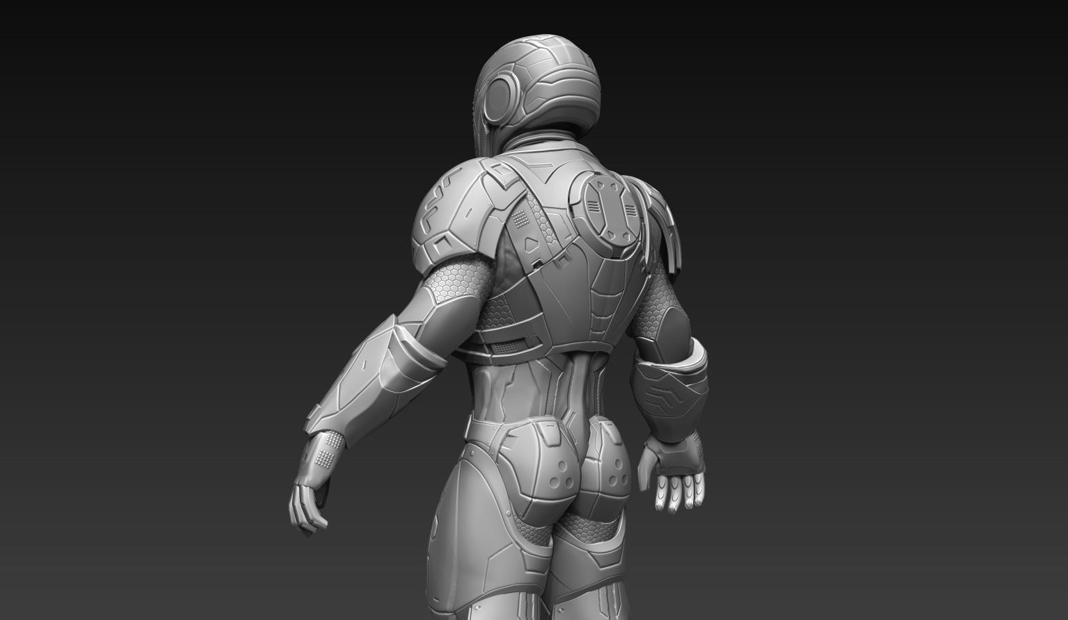 Sci-Fi Assault Trooper Concept 3D model_16