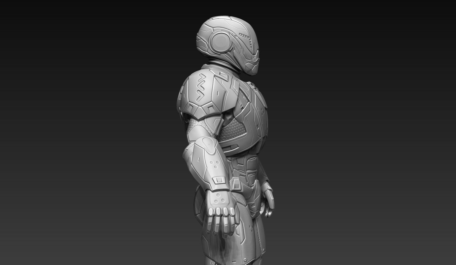 Sci-Fi Assault Trooper Concept 3D model_14