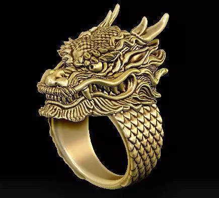 dragon ring 3D print model_0