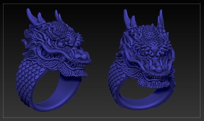dragon ring 3D print model_8