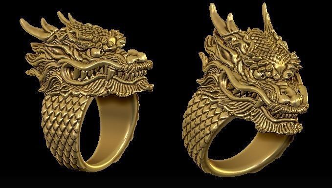 dragon ring 3D print model_7