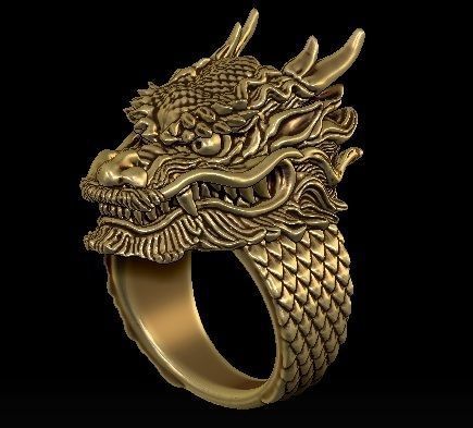 dragon ring 3D print model_6