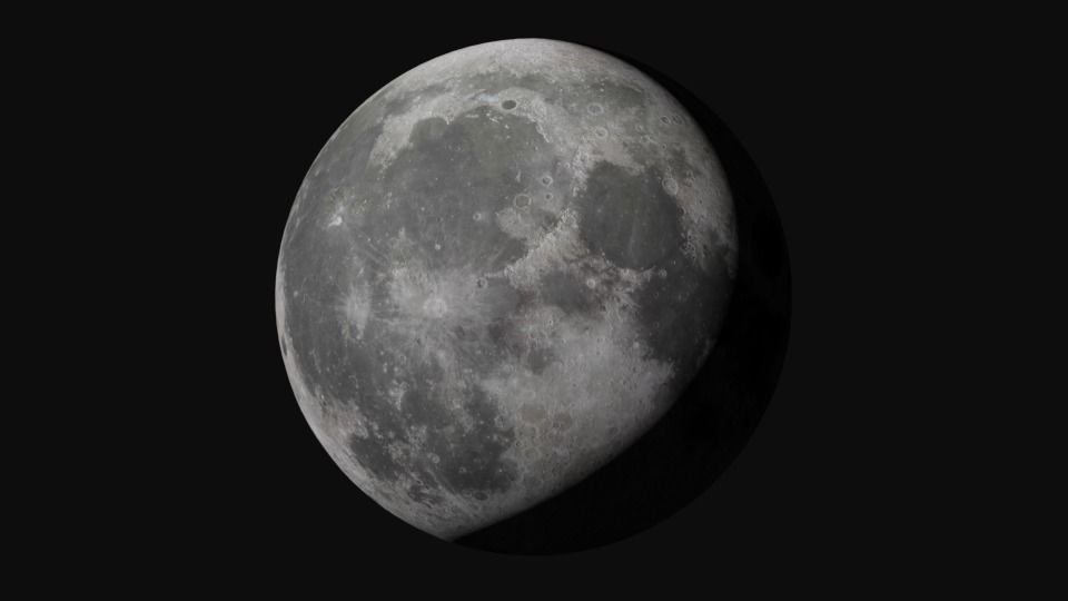 Realistic Moon Model full 3D model_4