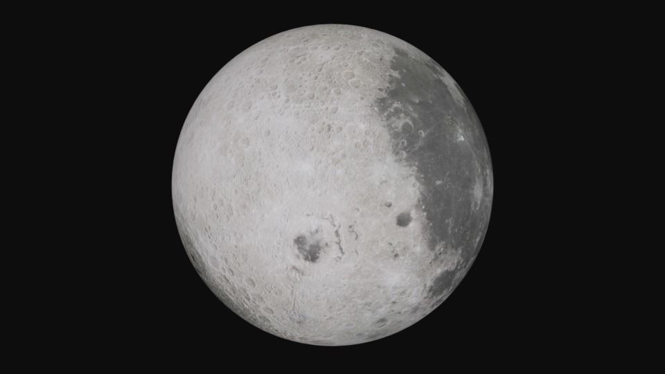 Realistic Moon Model full 3D model_6