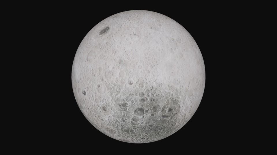 Realistic Moon Model full 3D model_1