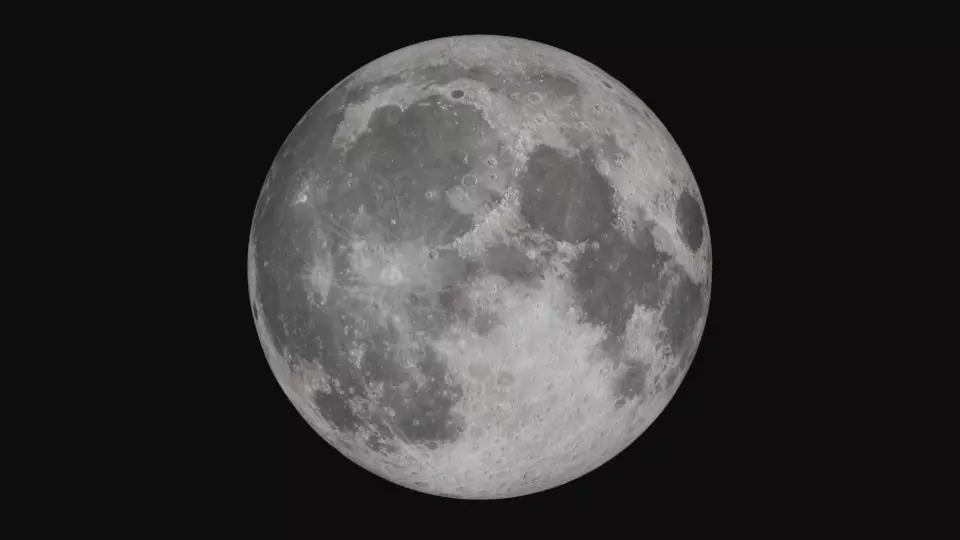 Realistic Moon Model full 3D model_0