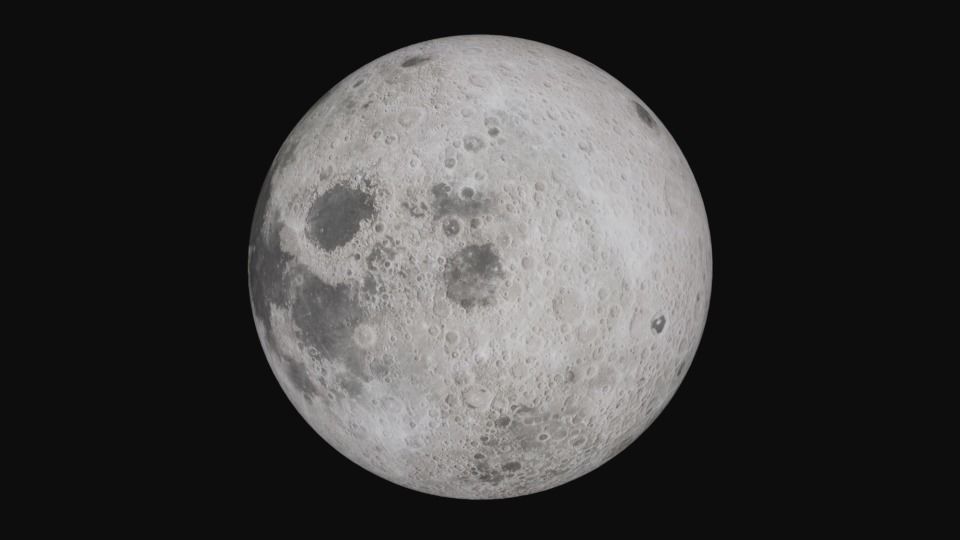 Realistic Moon Model full 3D model_2