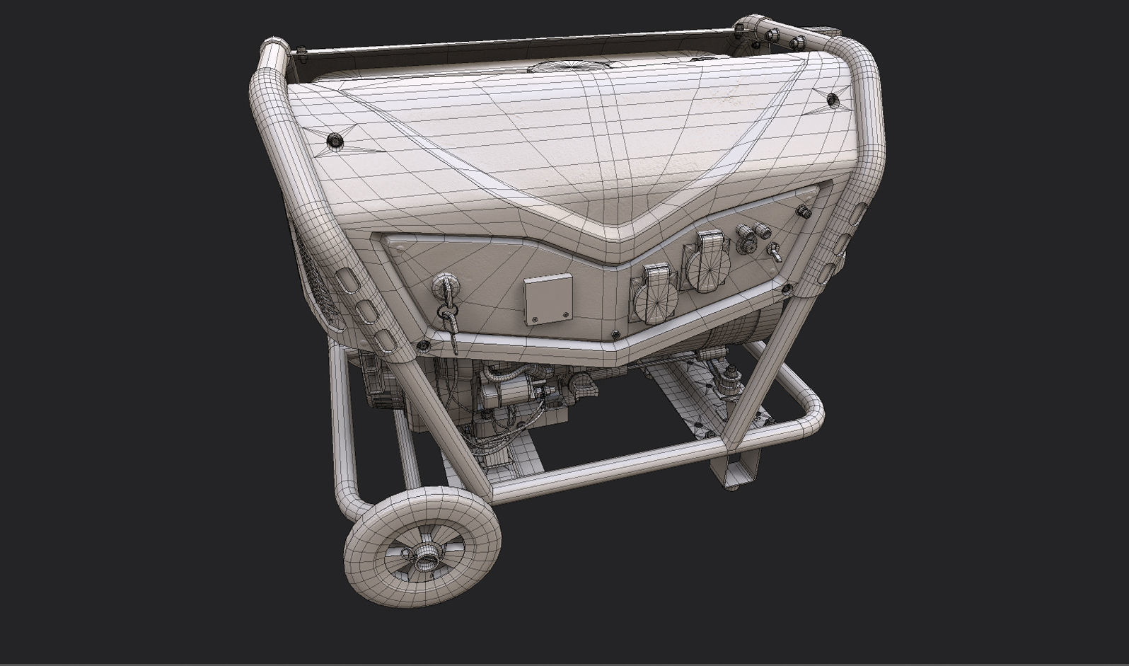 Power Generator PBR Low-poly 3D model_10