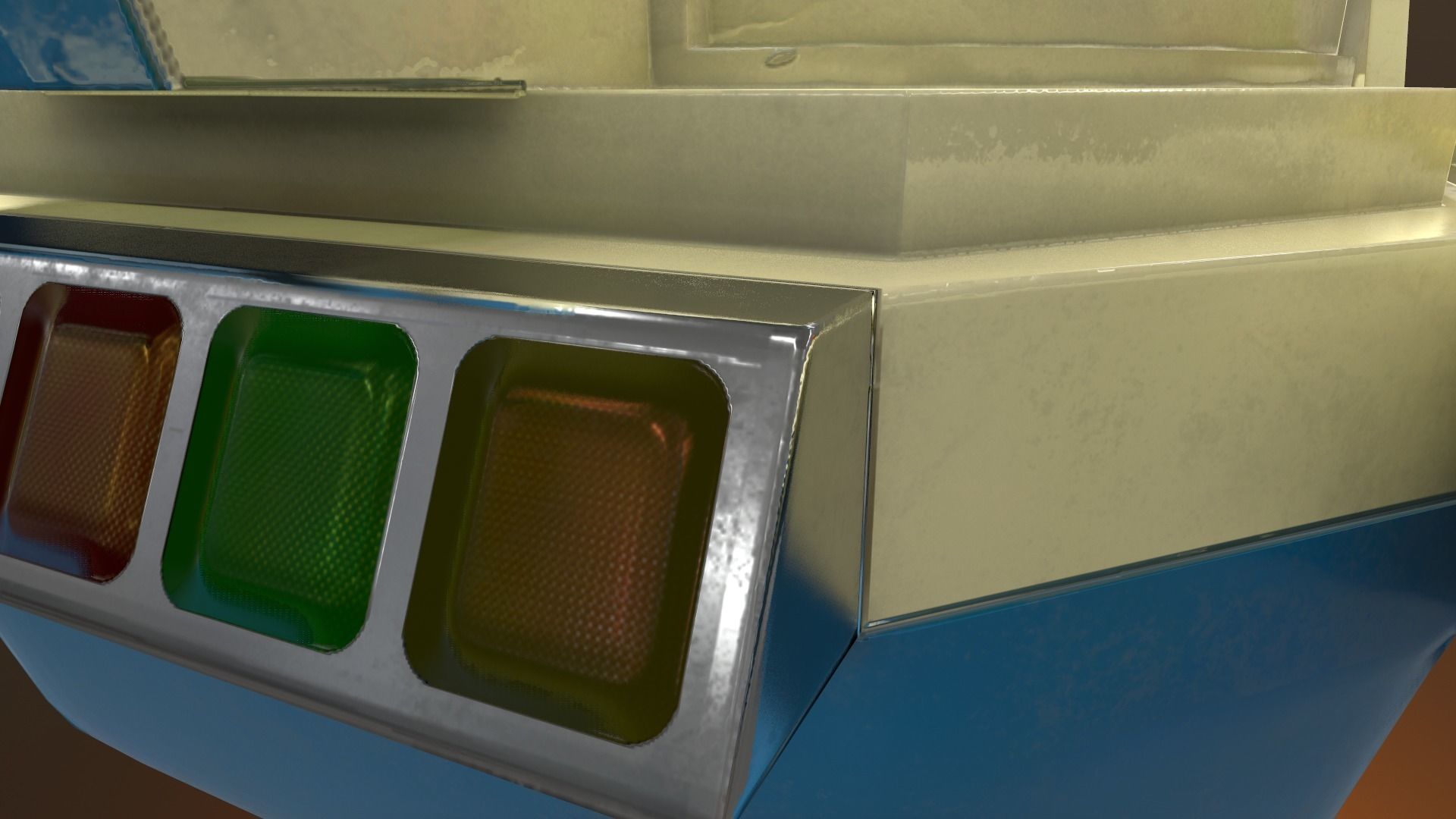 Vintage Spaceship Toy Low-poly 3D model_8