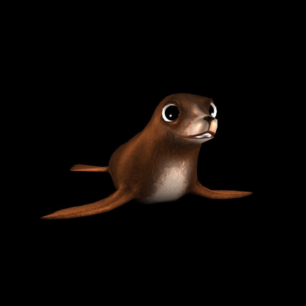 3D Cartoon Sea Creature Pack Low-poly 3D model_6