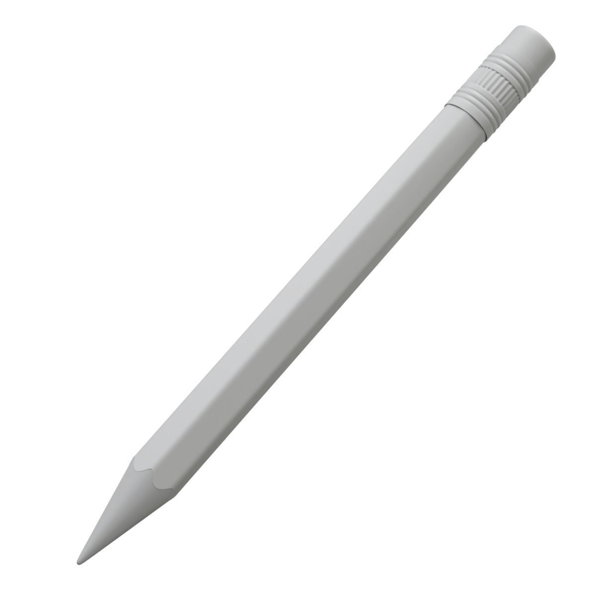Wooden Pencil with Eraser 3D model_8