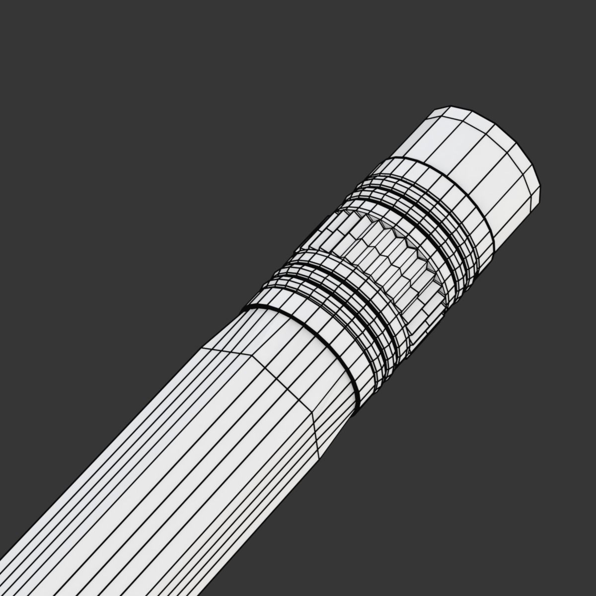 Wooden Pencil with Eraser 3D model_17