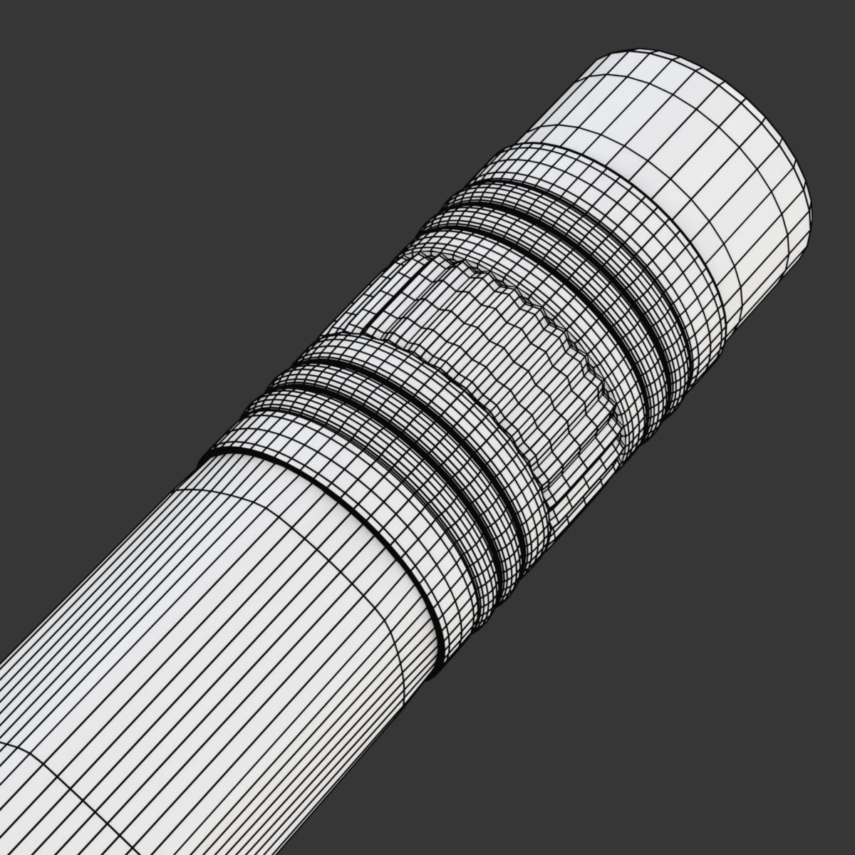 Wooden Pencil with Eraser 3D model_16