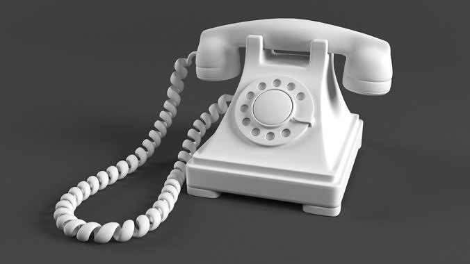 Old Rotary Phone - Model Only Low-poly 3D model