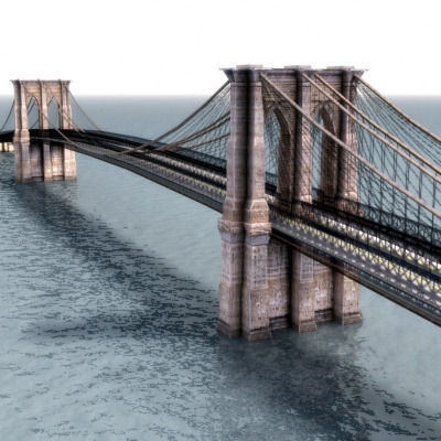 Brooklyn Bridge New York 3D model_1