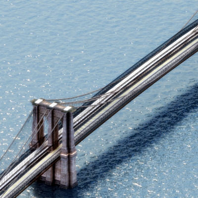 Brooklyn Bridge New York 3D model_4