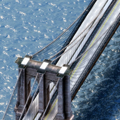 Brooklyn Bridge New York 3D model_2