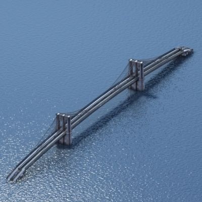Brooklyn Bridge New York 3D model_5