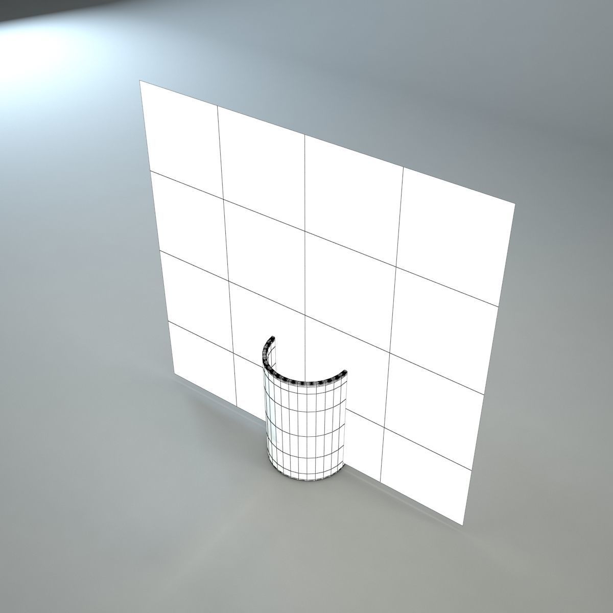 Eucalyptus in a glass vase 3D 3D model_8