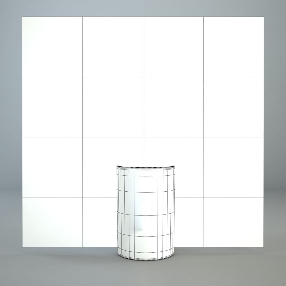 Eucalyptus in a glass vase 3D 3D model_7