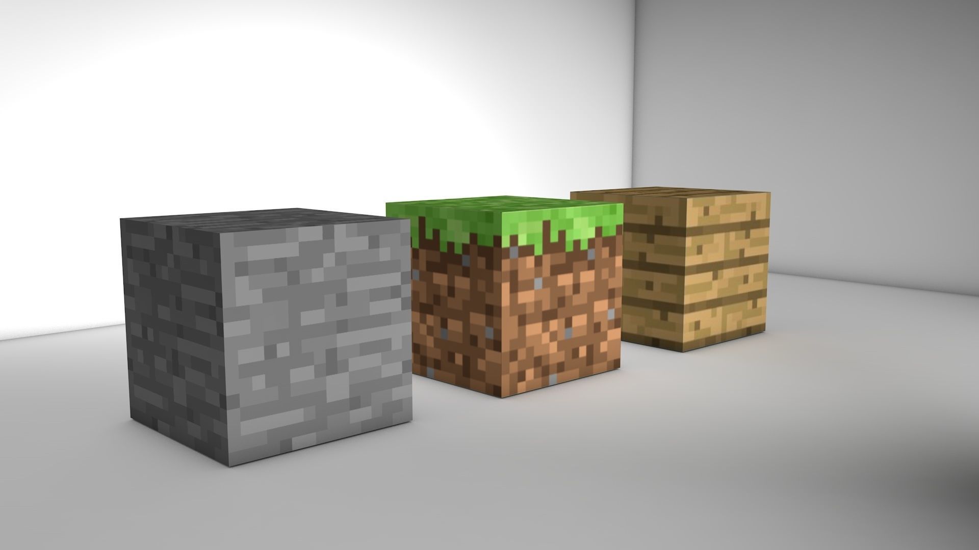 Minecraft startup pack Free low-poly 3D model_1