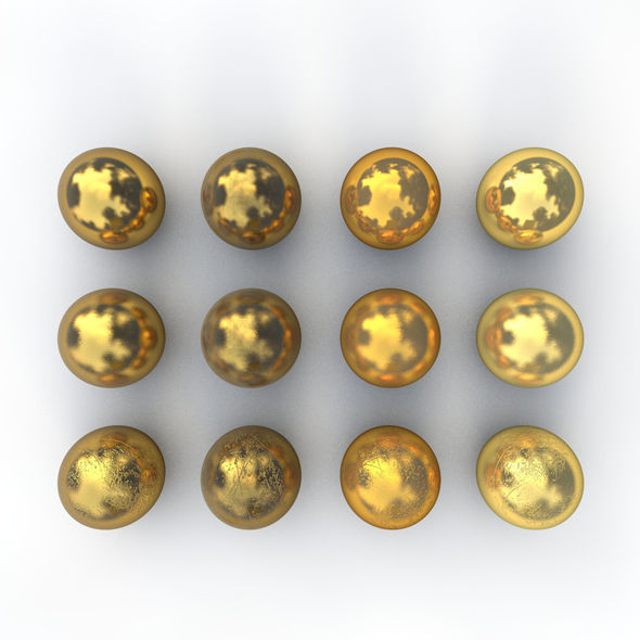 12 Gold Materials for Cinema4d Texture_1