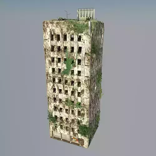 Destroyed Building ruin 3D model