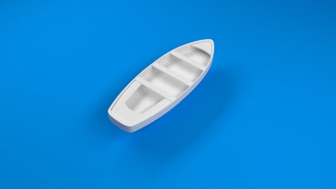 Wooden Boat 3D model