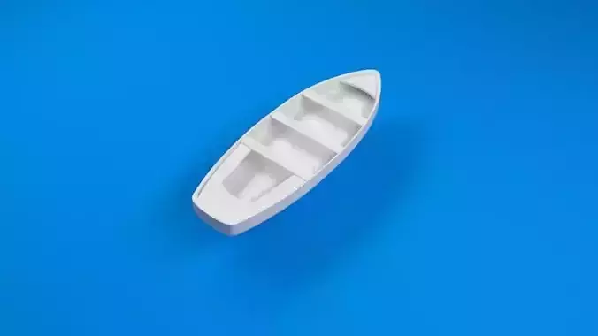 Wooden Boat 3D model