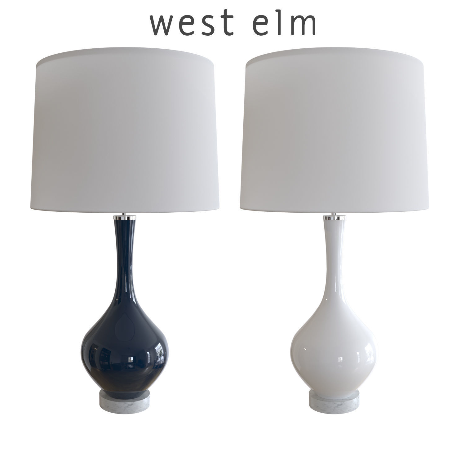 3d Model West Elm Colored Glass Table Lamp West Elm Colored Glass Table Lamp Tall 3d Model Max Obj Fbx Mtl
