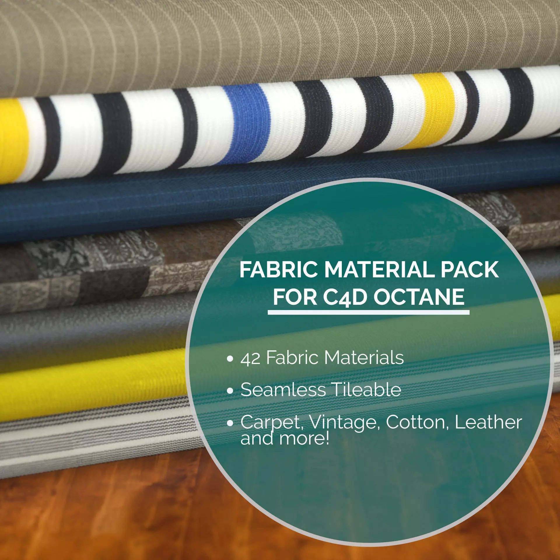42 Fabric Materials for C4D Octane Texture_0