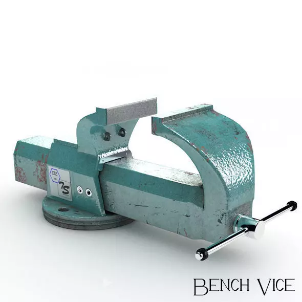 Bench Vice  Low-poly 3D model_0