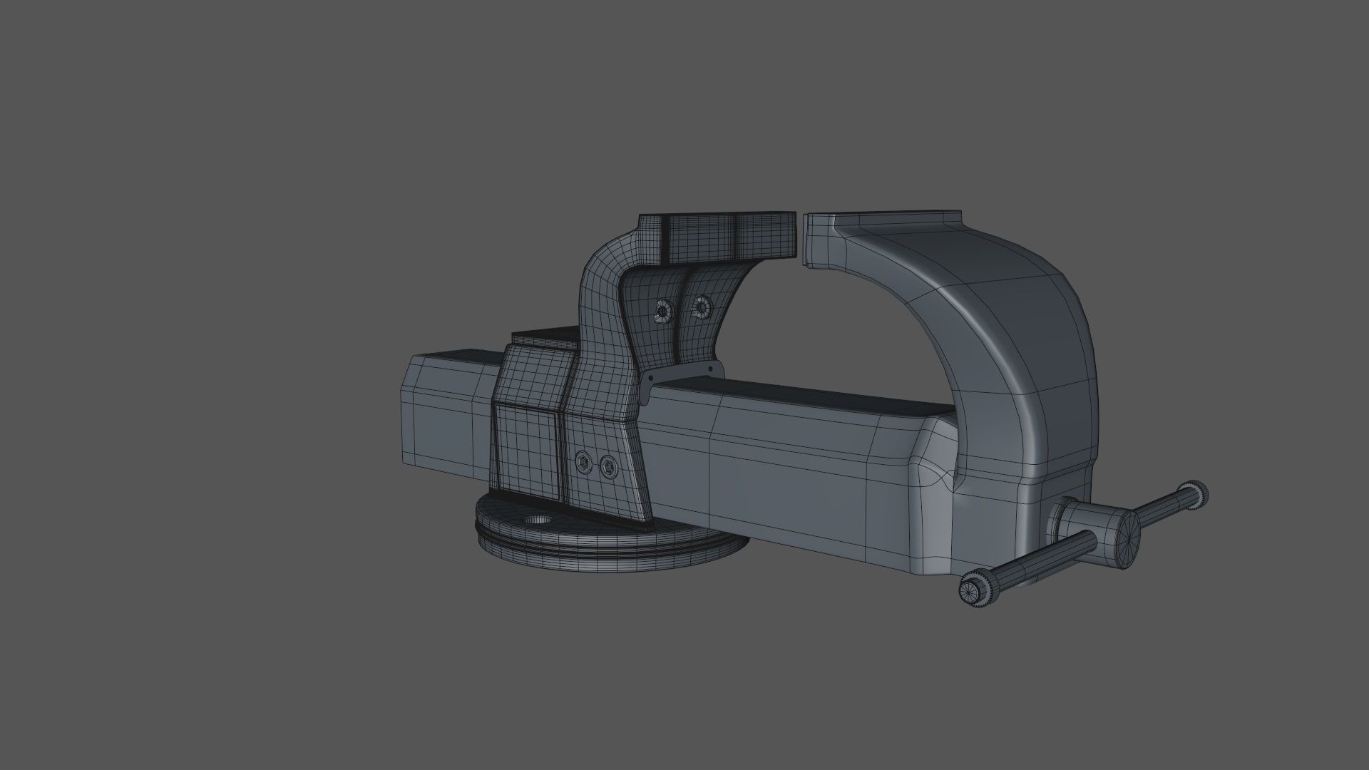 Bench Vice  Low-poly 3D model_1